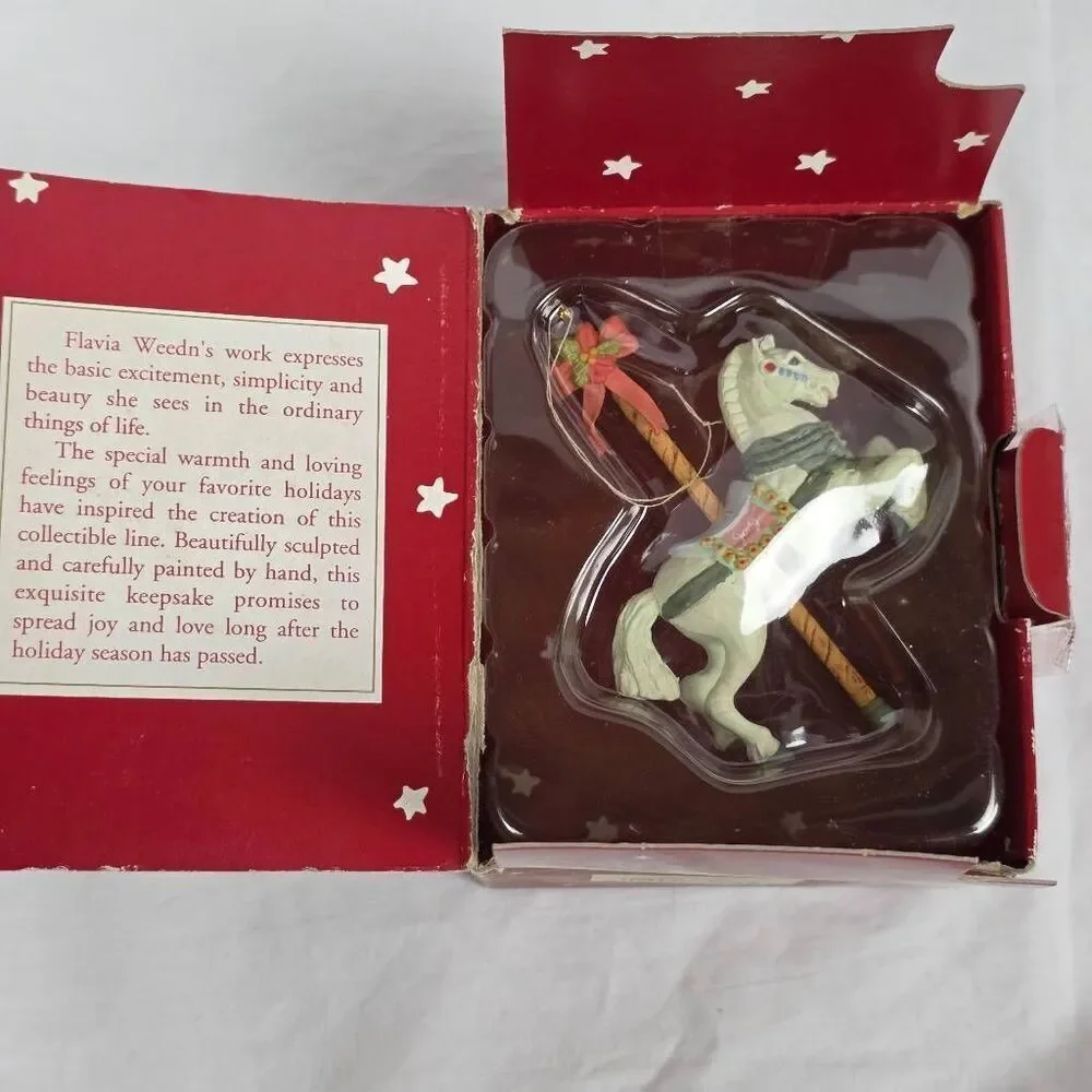 Flavia Weedn Horse Carousel Ornament Applause Vintage